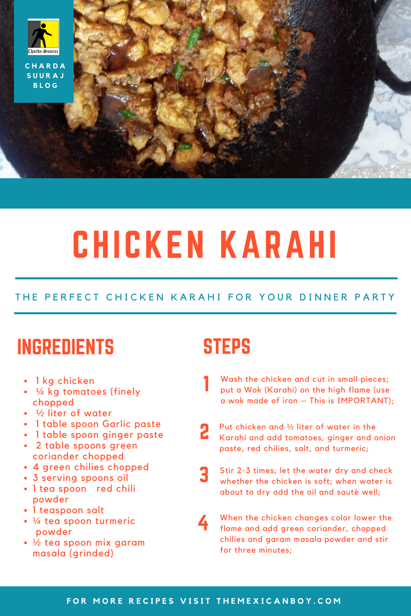 Chicken Karahi Recipe Card