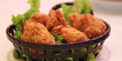 close up photo of fried chicken